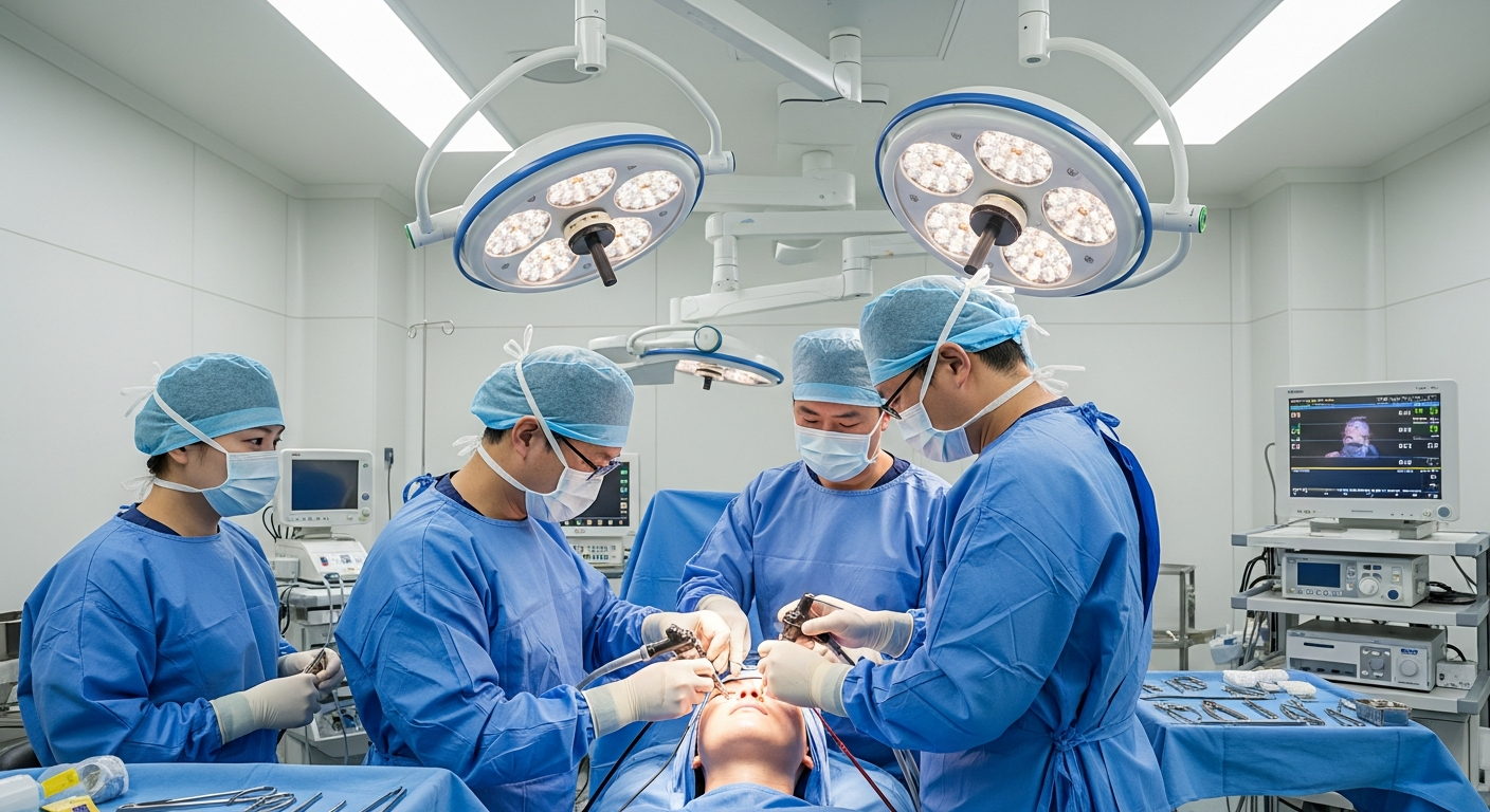 Advanced endoscopic surgical equipment for brow bone reduction in Korea